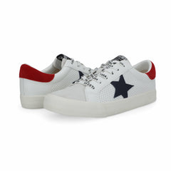 GRANDE - WHITE NAVY RED | Vintage Havana Shoes