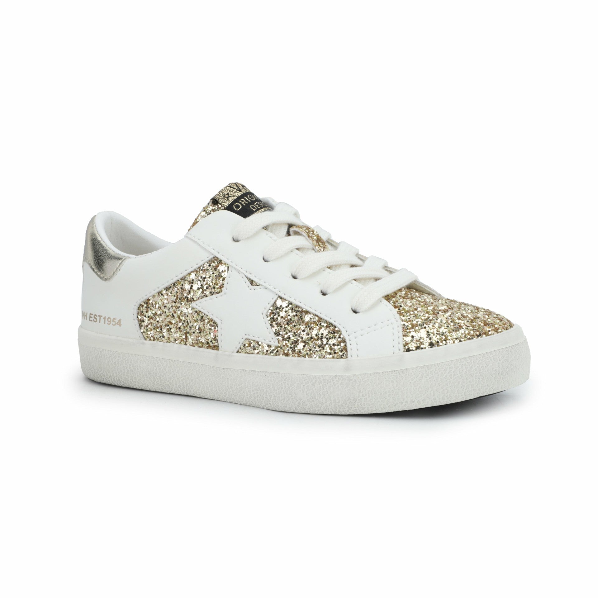 KIDS VAIL - WHITE/ GOLD GLITTER | Vintage Havana Shoes
