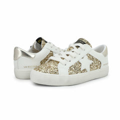 KIDS VAIL - WHITE/ GOLD GLITTER | Vintage Havana Shoes