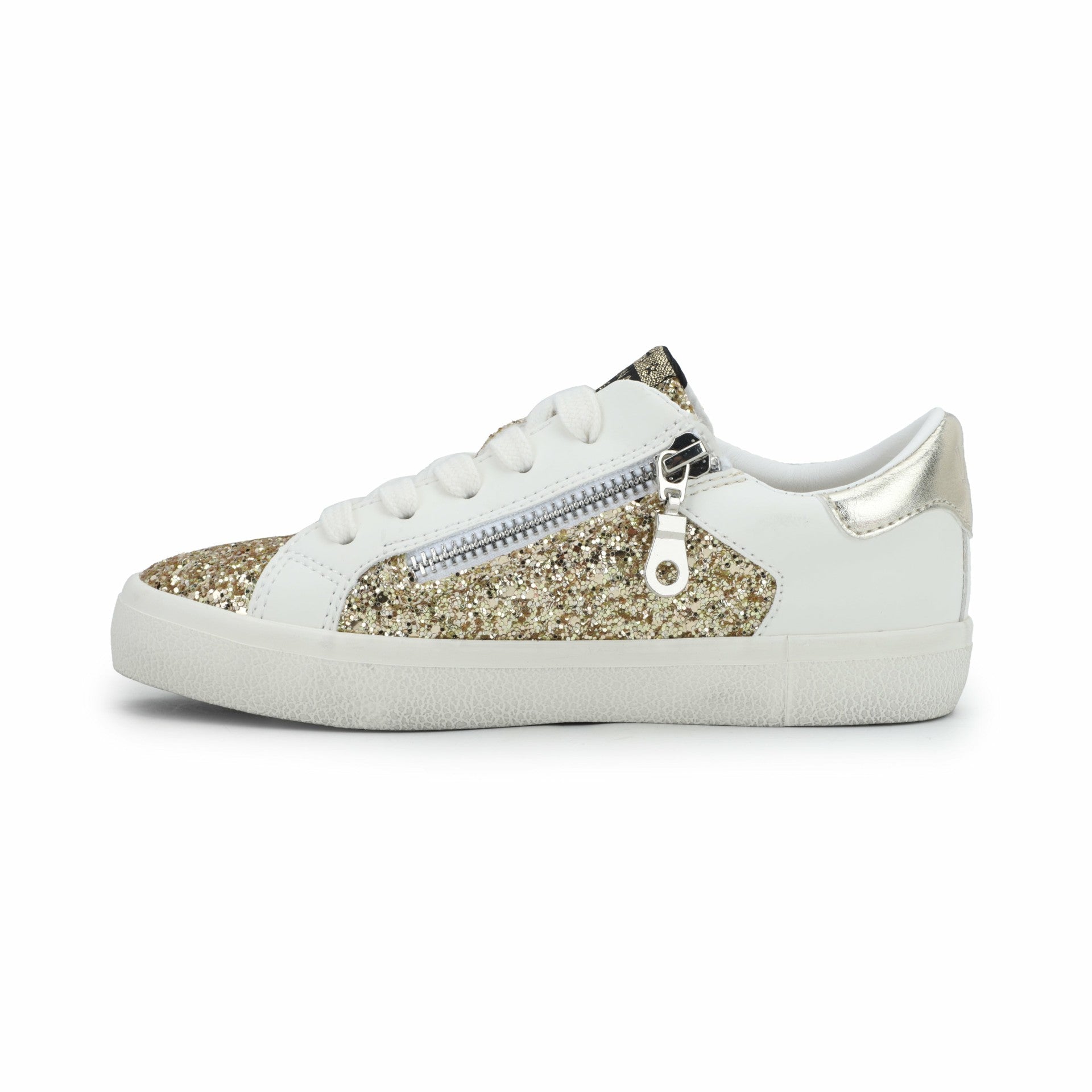 KIDS VAIL - WHITE/ GOLD GLITTER | Vintage Havana Shoes