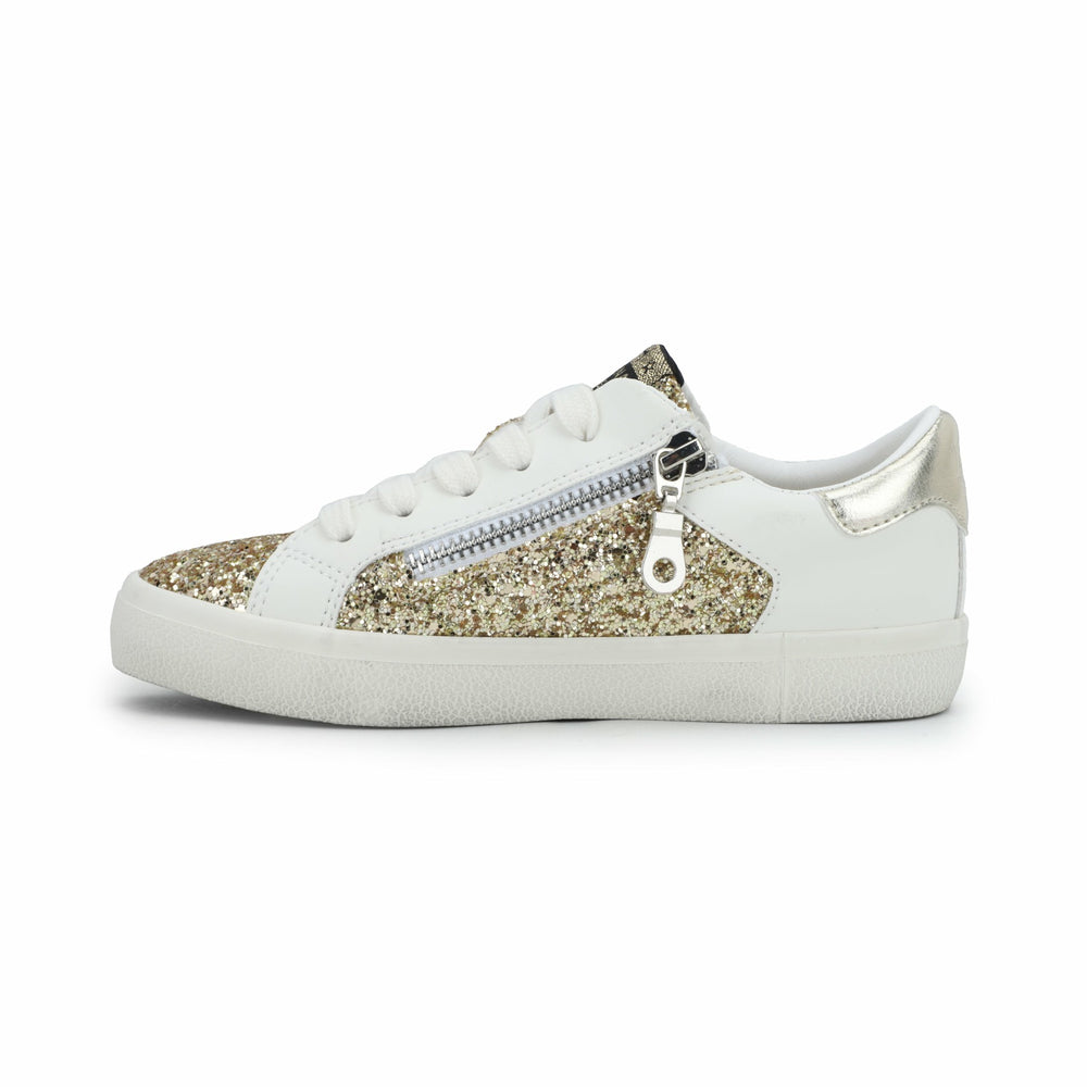 KIDS VAIL - WHITE/ GOLD GLITTER | Vintage Havana Shoes