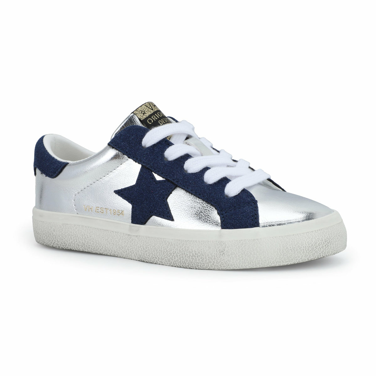 KIDS VAIL - WASHED SILVER/ NAVY | Vintage Havana Shoes