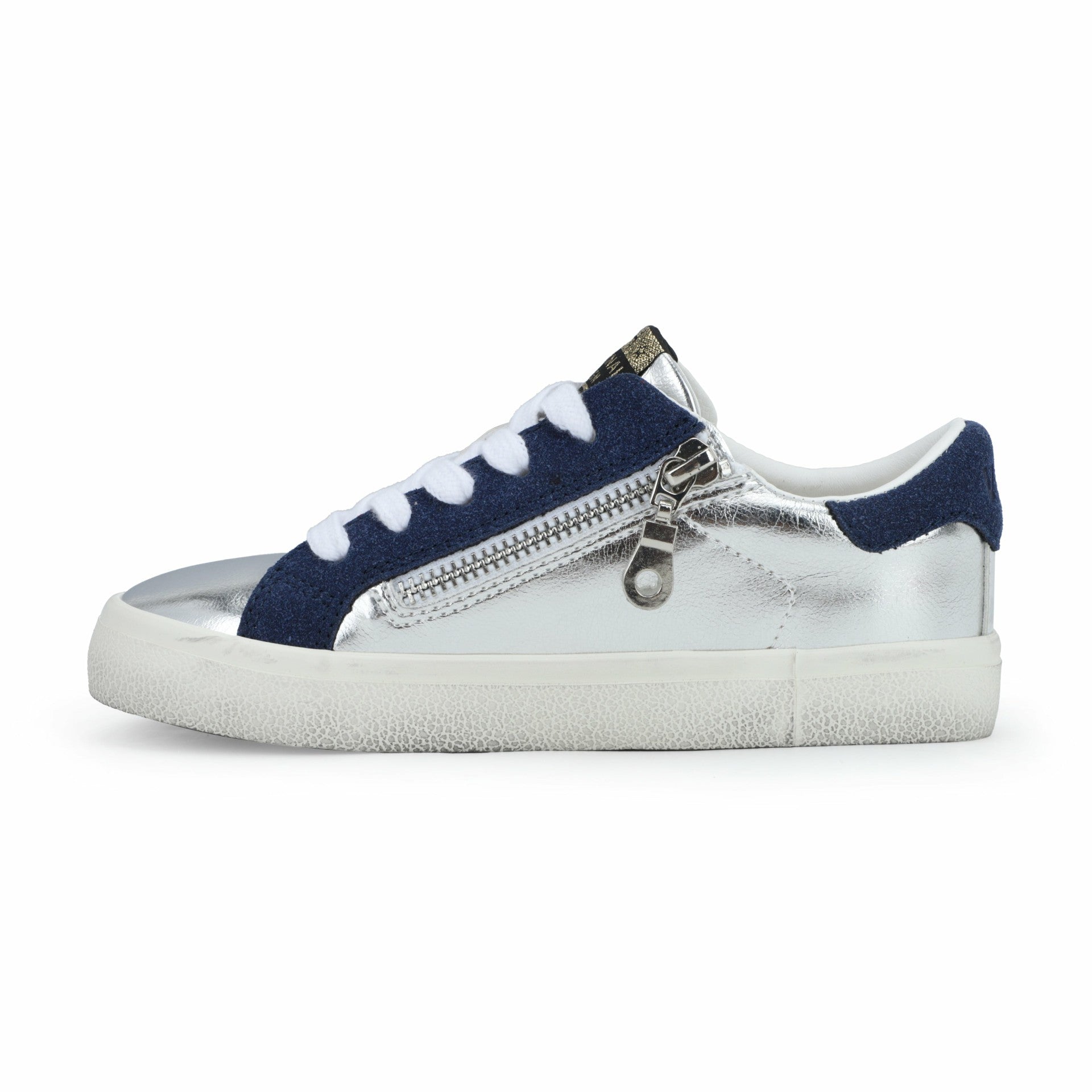 KIDS VAIL - WASHED SILVER/ NAVY | Vintage Havana Shoes
