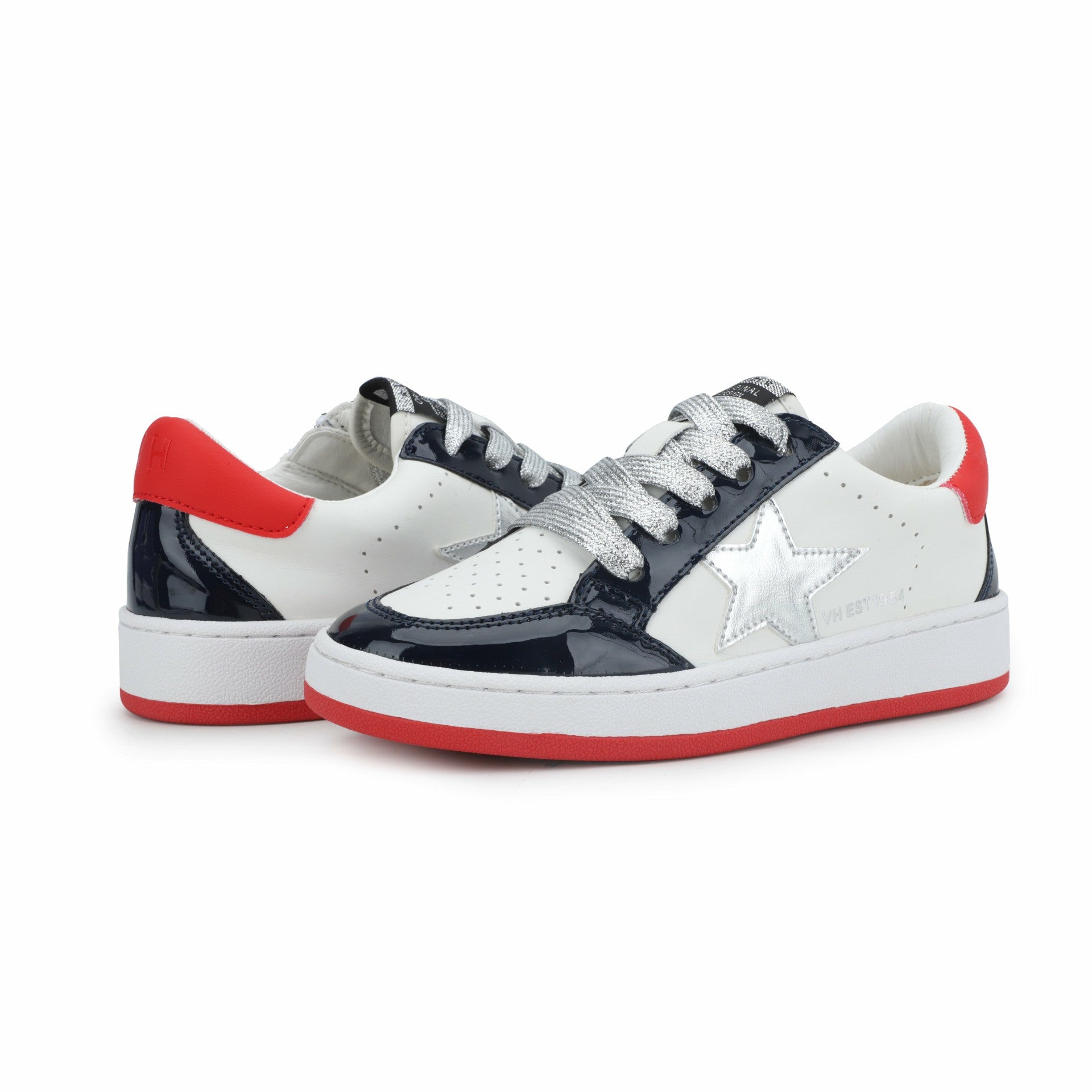 KIDS ARIELLA - WHITE/ PATENT/ NAVY/ RED | Vintage Havana Shoes
