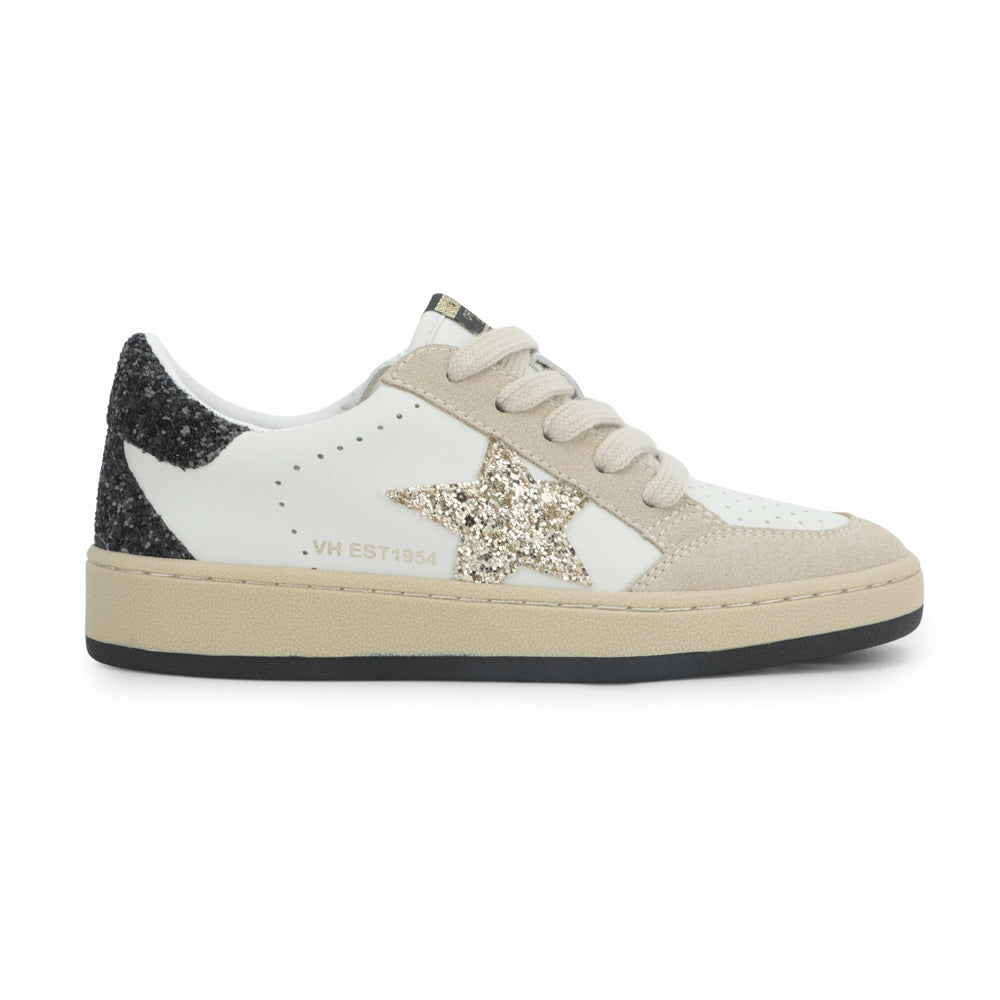 KIDS ARIELLA - WHITE/ TAUPE GLITTER | Vintage Havana Shoes