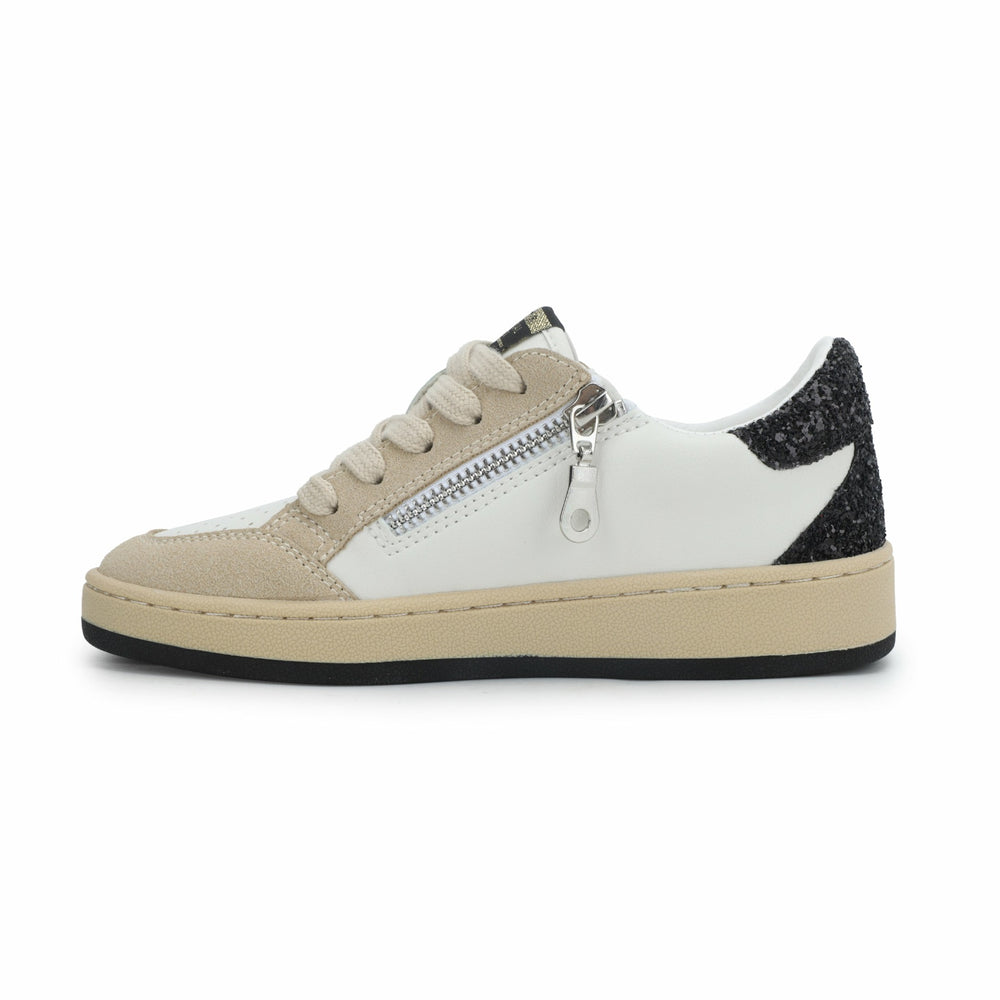 KIDS ARIELLA - WHITE/ TAUPE GLITTER | Vintage Havana Shoes