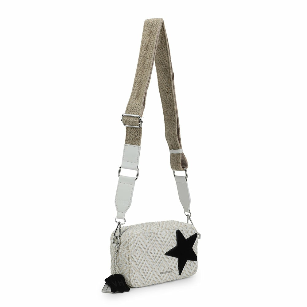 MINI MEME - WHITE RAFIA MIX | Vintage Havana Accessories