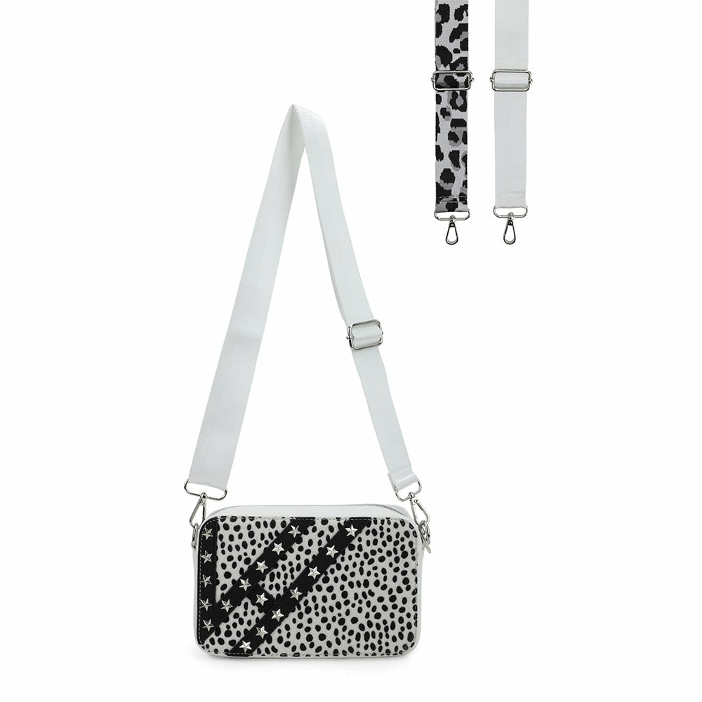 JOYCE BAG - WHITE CHEETAH | Vintage Havana Accessories