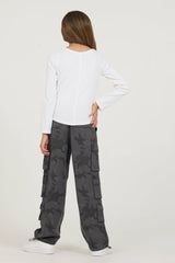 Kids White Boatneck Ribbed Tee | Vintage Havana Clothing