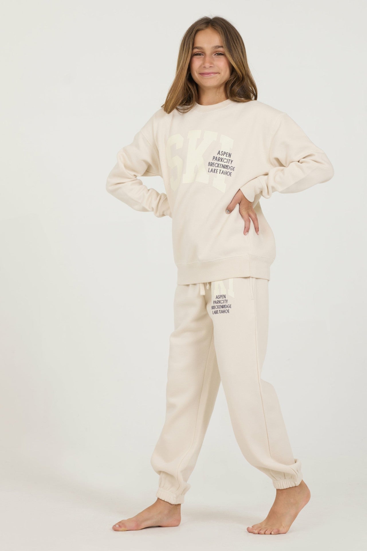 Kids Bone Ski Location Crew | Vintage Havana Clothing