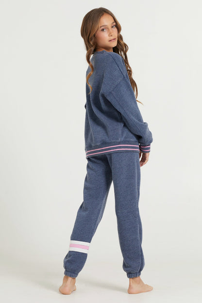 Kids Navy Aspen Patch Crew | Vintage Havana Women