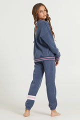 Kids Navy Aspen Patch Crew | Vintage Havana Clothing