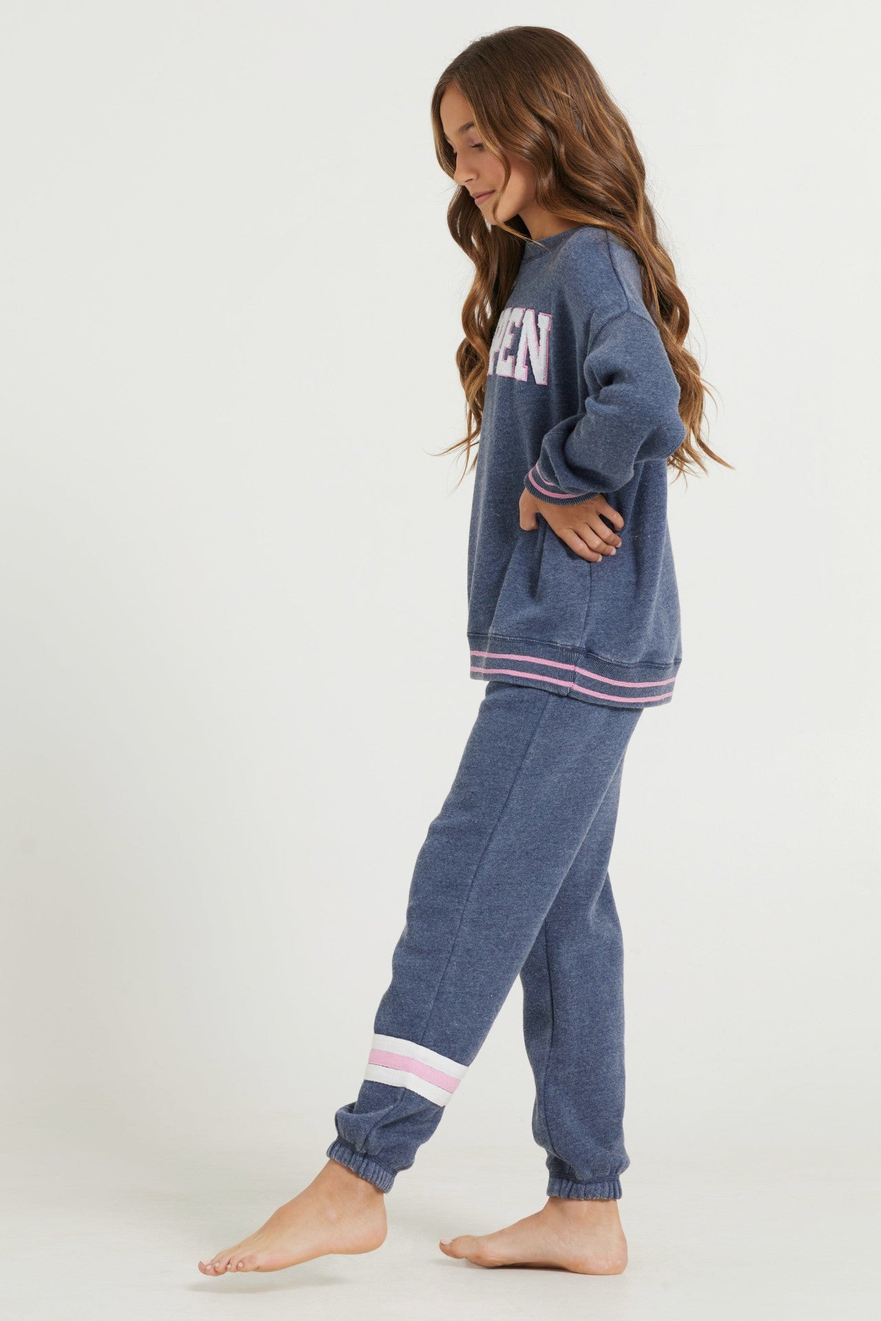 Kids Navy Aspen Patch Crew | Vintage Havana Clothing