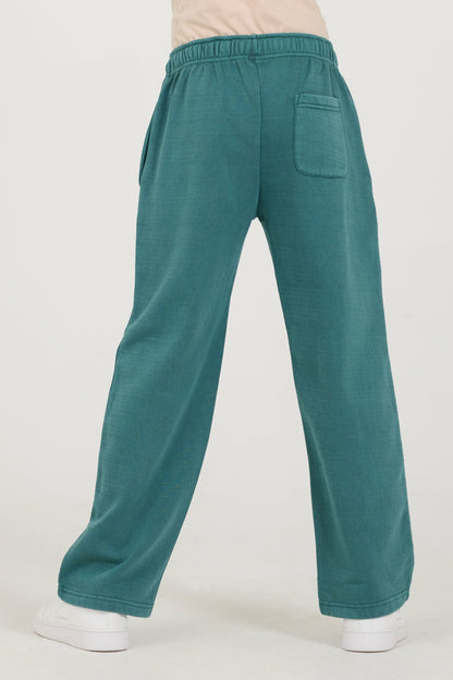 Kids Teal Pintuck Wide Leg Pants | Vintage Havana Clothing