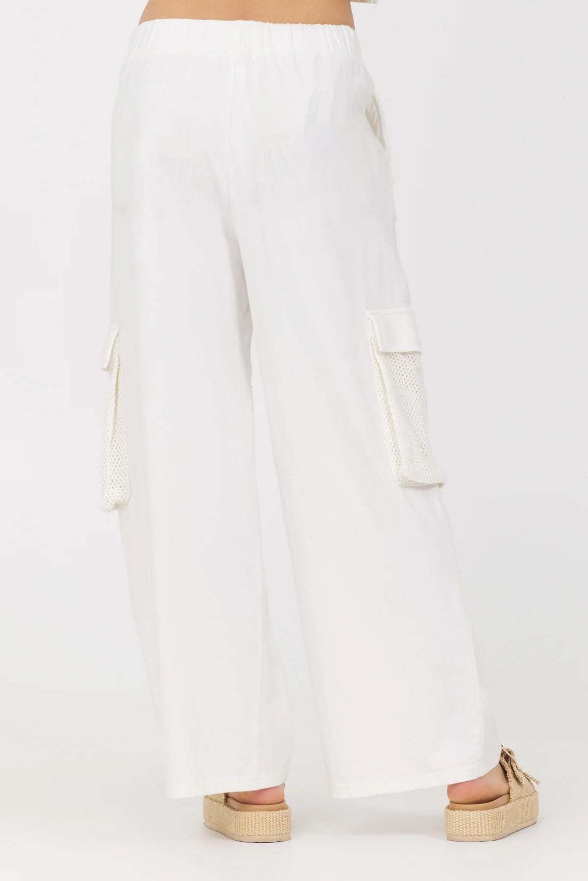 Jersey Knit Open Crochet Cargo Pants | Vintage Havana Clothing