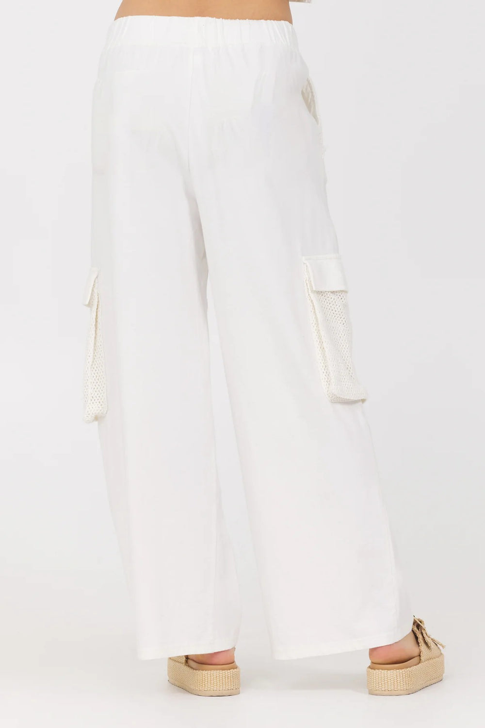 Jersey Knit Open Crochet Cargo Pants | Vintage Havana Clothing