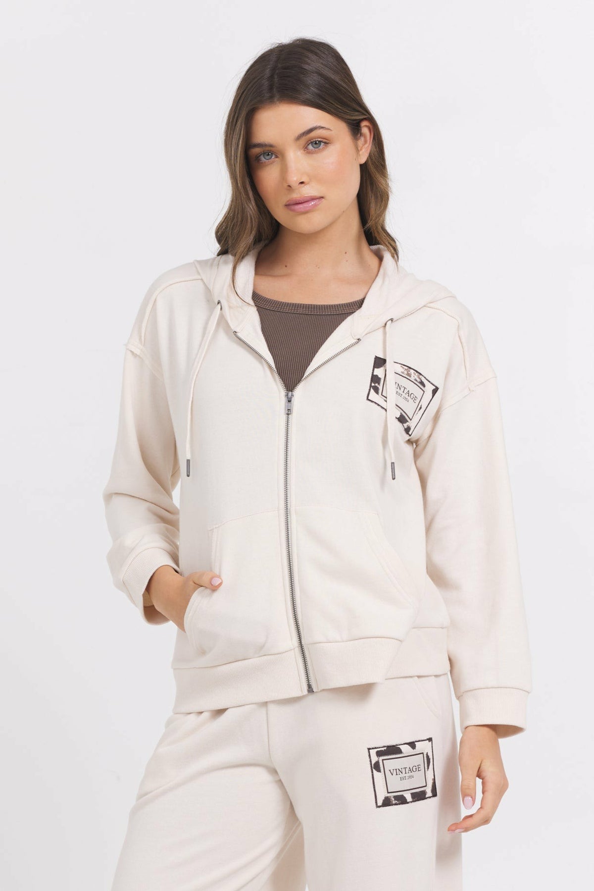 Suede Terry Zip Up | Vintage Havana Clothing
