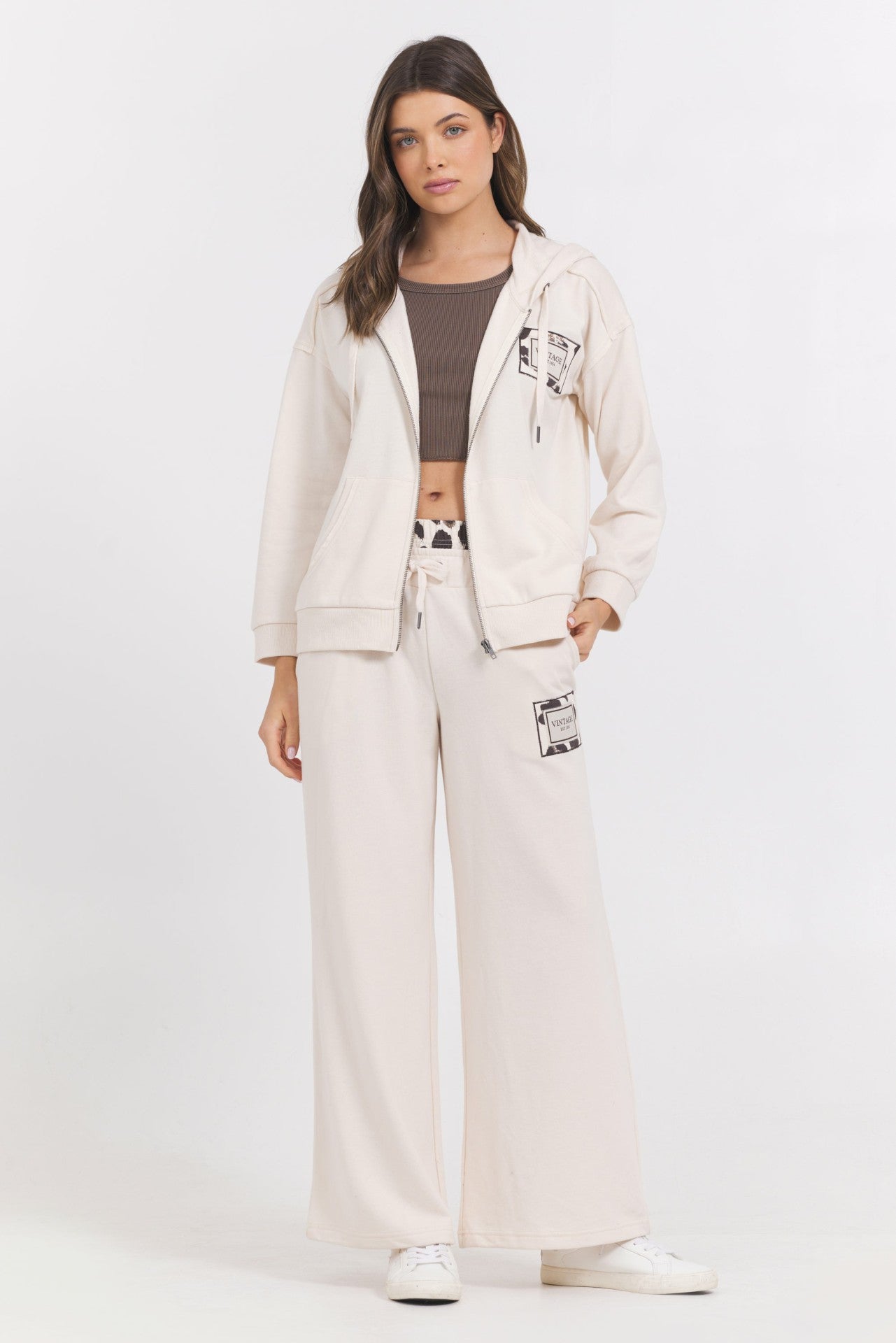 Suede Terry Zip Up | Vintage Havana Clothing