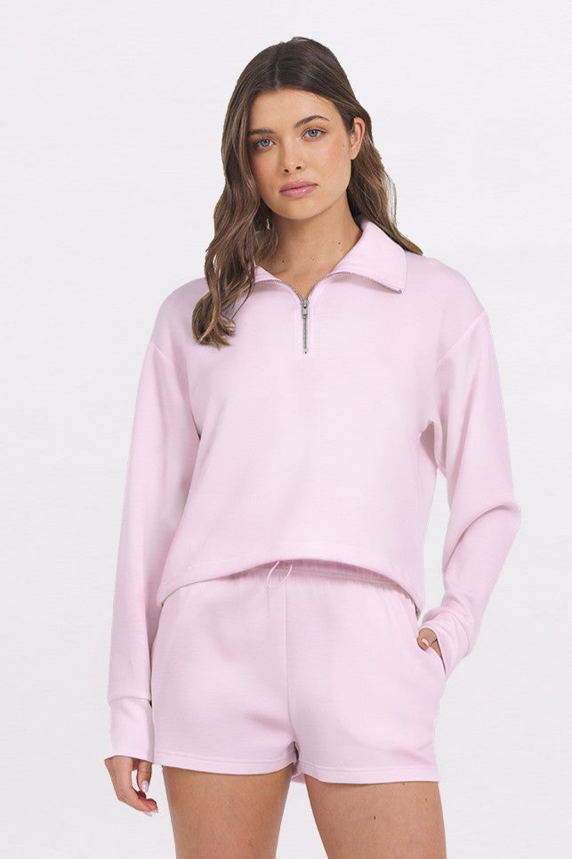 Paradise Pink Cloud Quarter Zip | Vintage Havana Clothing