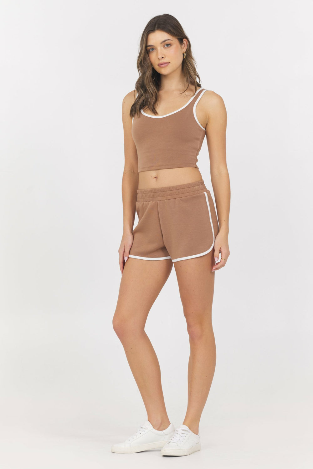 Toffee White Cloud w/ Piping Tank | Vintage Havana Clothing