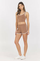 Toffee White Cloud w/ Piping Tank | Vintage Havana Clothing
