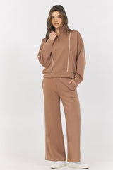 Cloud w/ Piping Quarter Zip | Vintage Havana Clothing