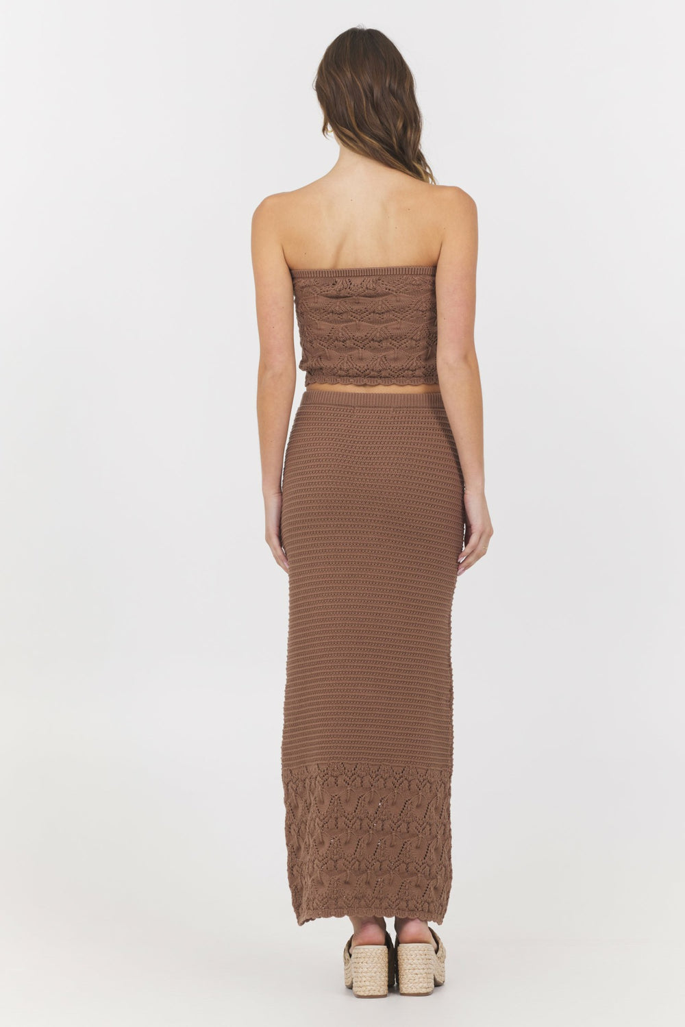 Pecan Crochet Tube Top | Vintage Havana Clothing