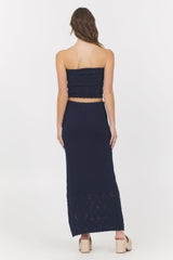 Navy Crochet Tube Top | Vintage Havana Clothing
