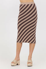Striped Knit Midi Skirt | Vintage Havana Clothing