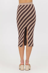 Striped Knit Midi Skirt | Vintage Havana Clothing