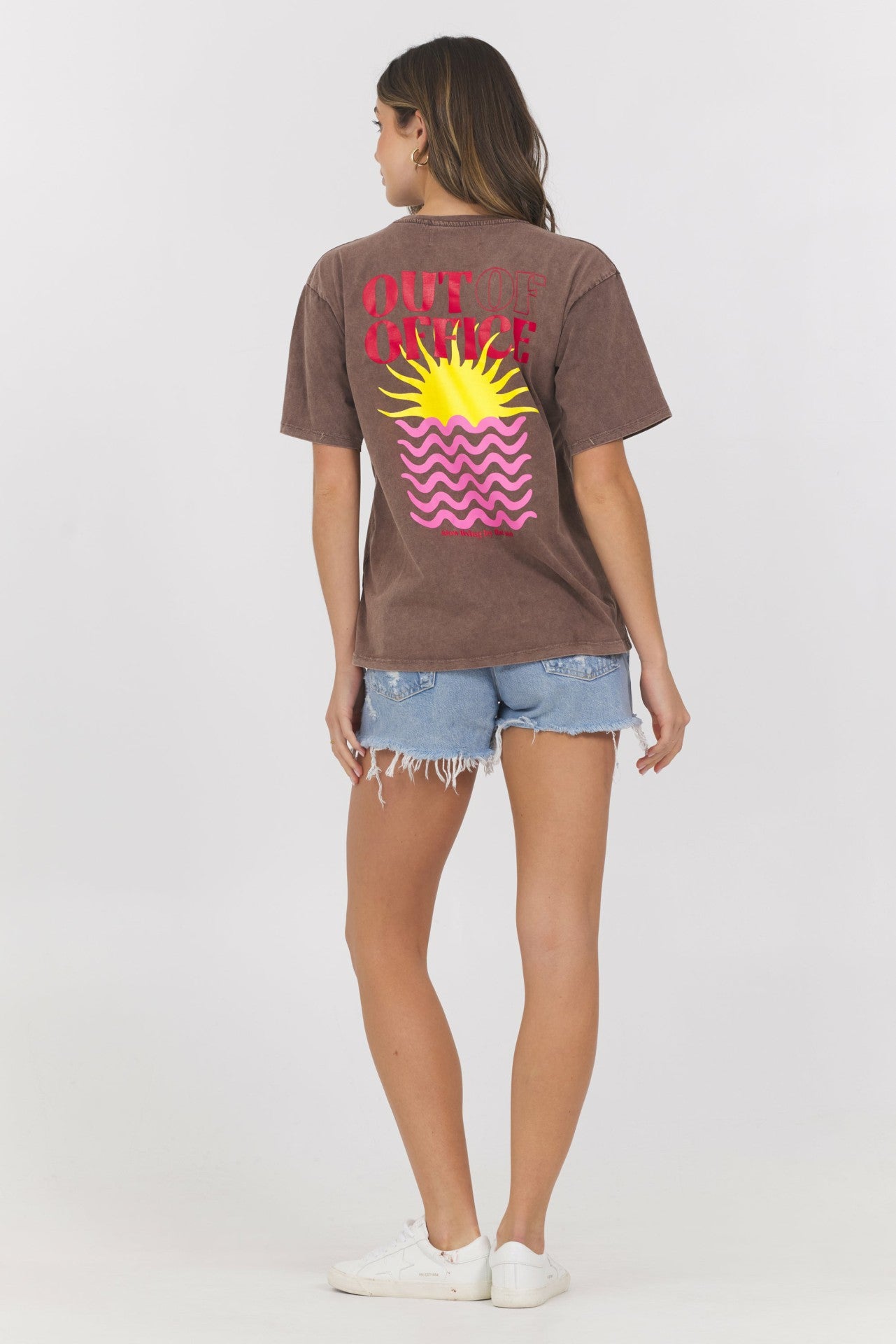 Washed Graphic Tee Out Of Office | Vintage Havana Clothing