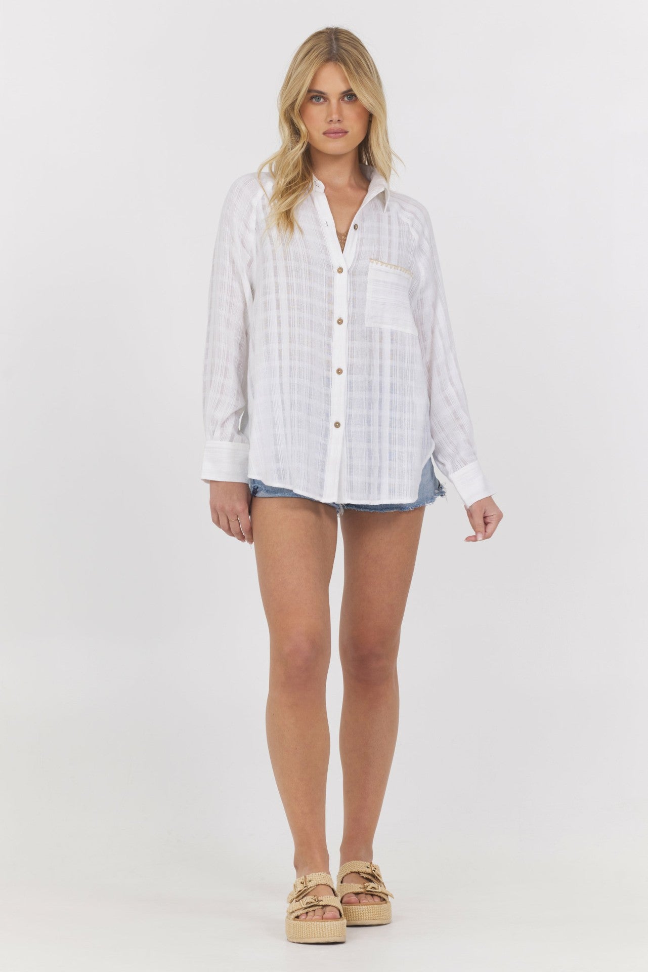 Shirting w/ Whipstitch Pocket | Vintage Havana Clothing