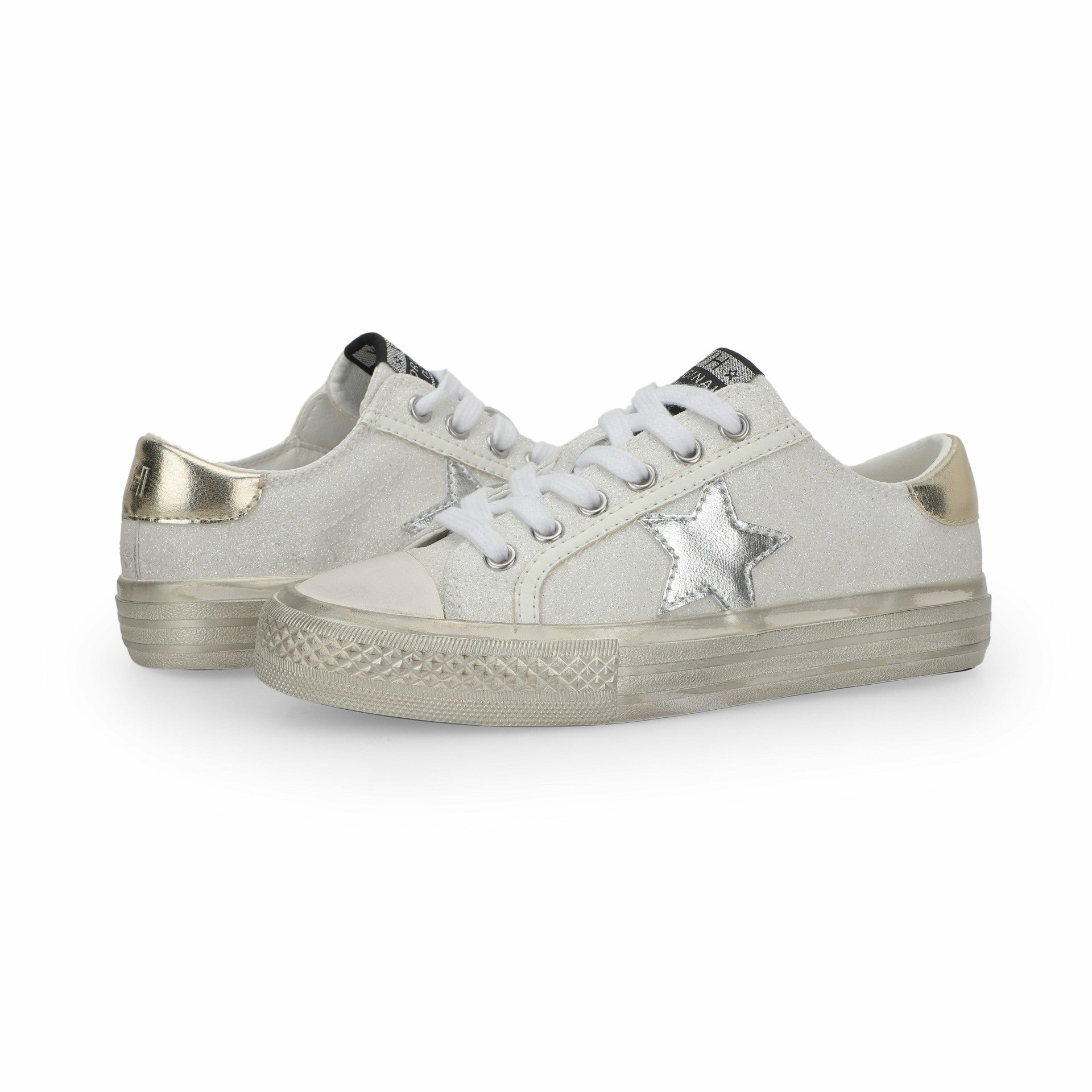 KIDS ALIVE - WHITE GLITTER | Vintage Havana Shoes