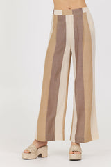 Woven Metallic Stripe Pant | Vintage Havana Clothing