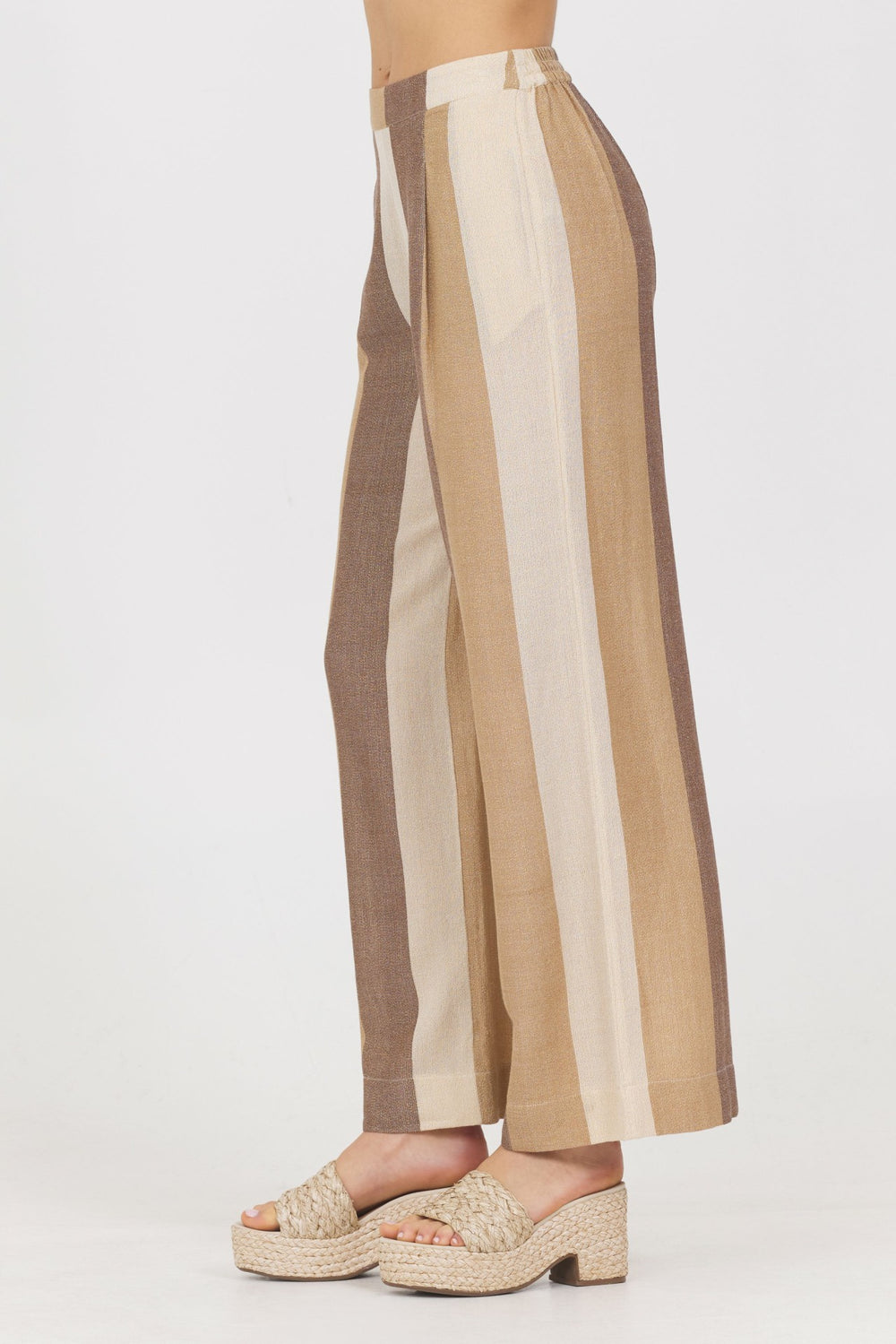 Woven Metallic Stripe Pant | Vintage Havana Clothing