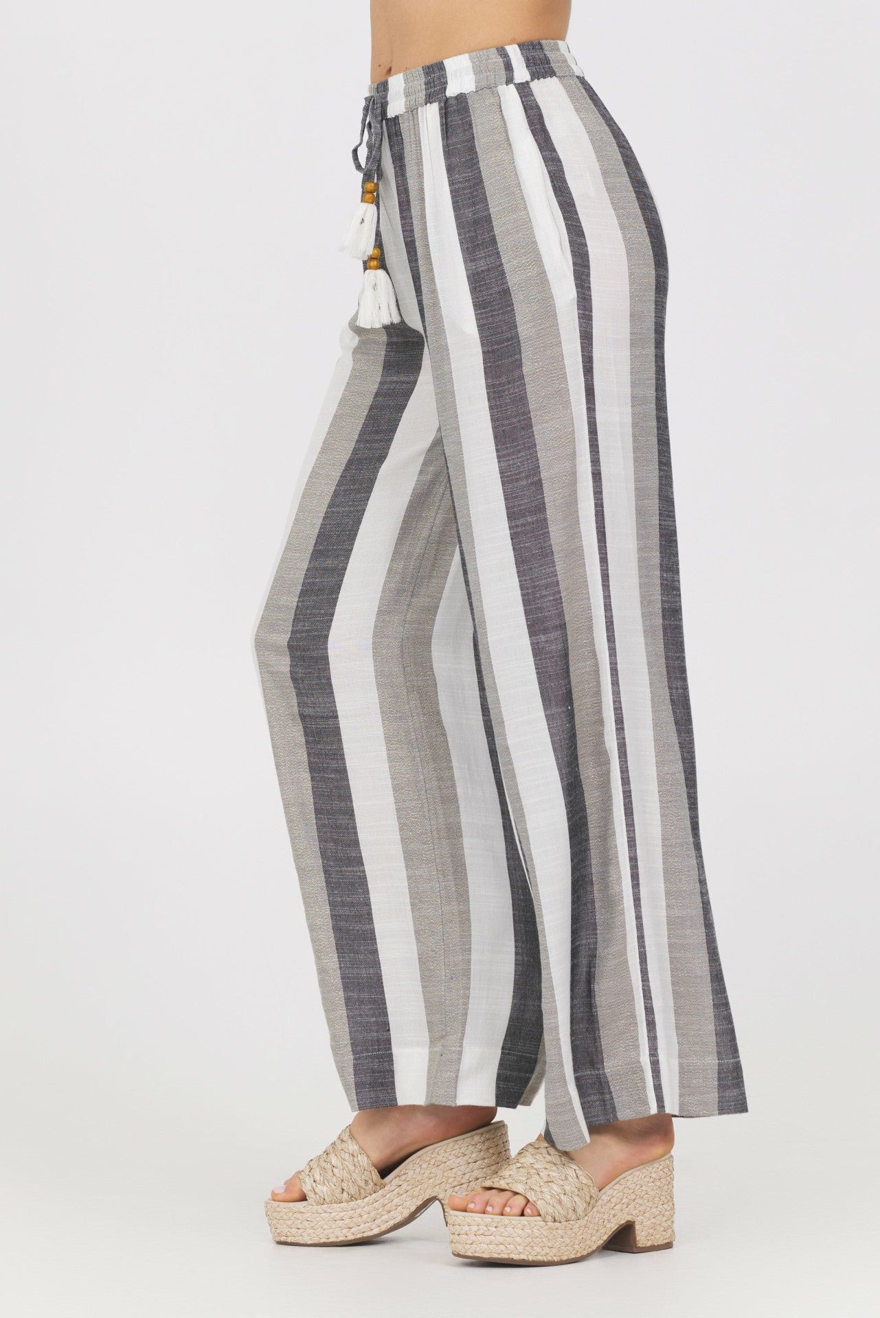 Lightweight Metallic Stripe Pant | Vintage Havana Clothing