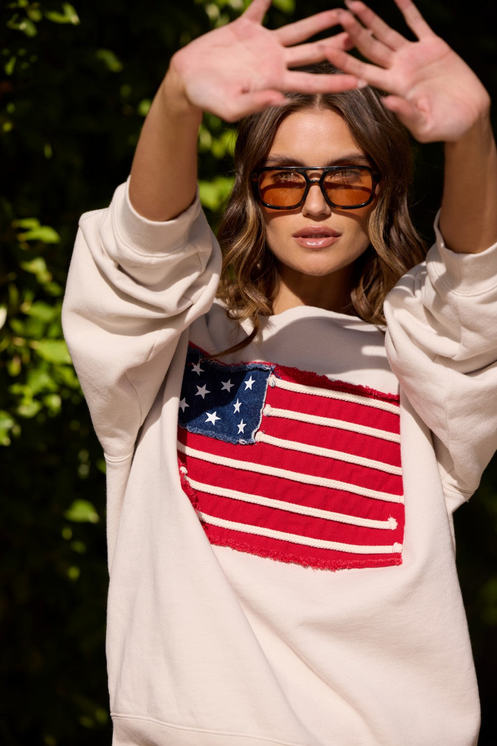 American Flag Crewneck | Vintage Havana Clothing