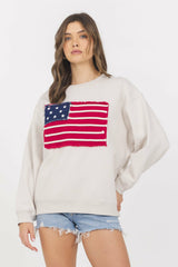 American Flag Crewneck | Vintage Havana Clothing