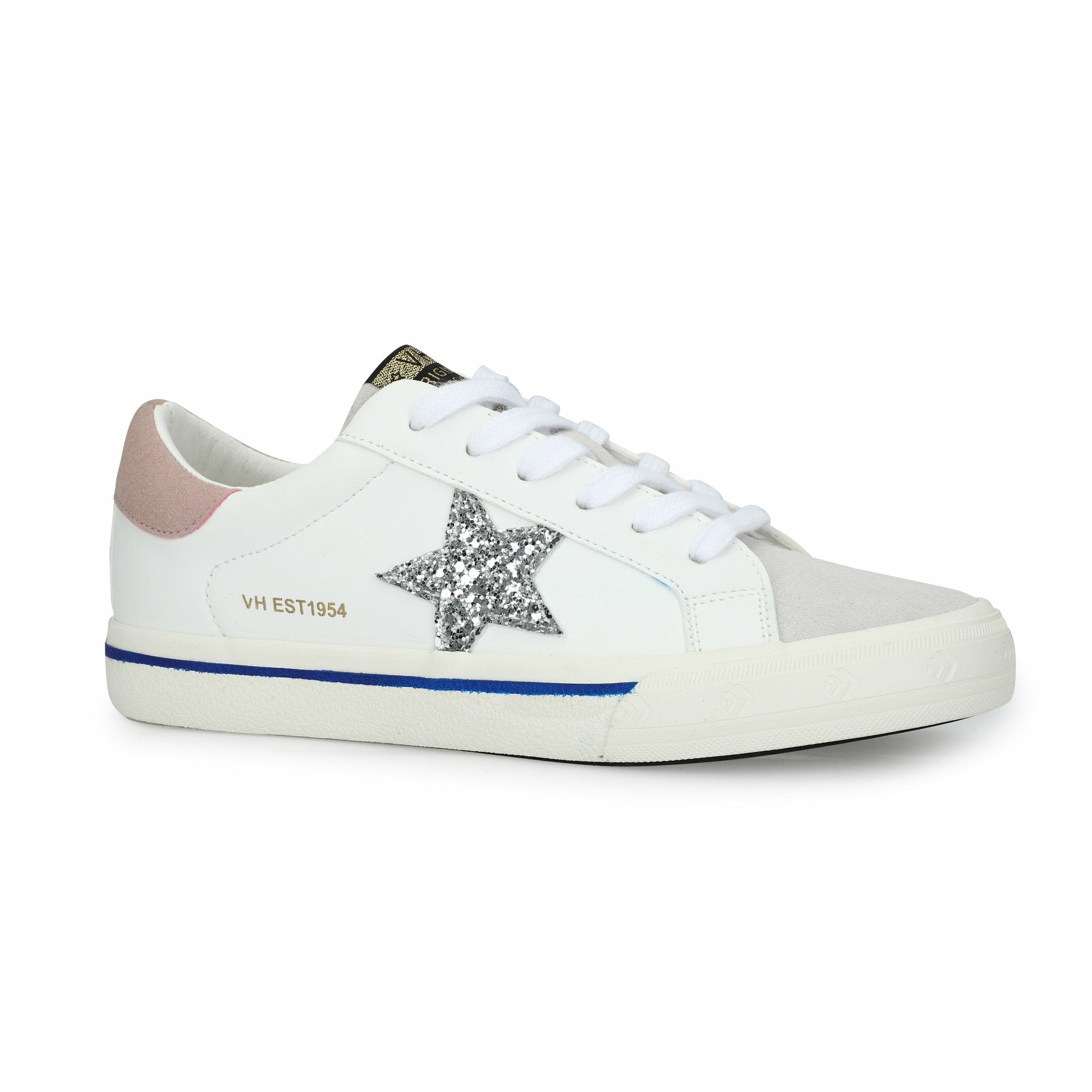 MIGHTY - SILVER GLITTER/ BLUE STRIPE | Vintage Havana Shoes