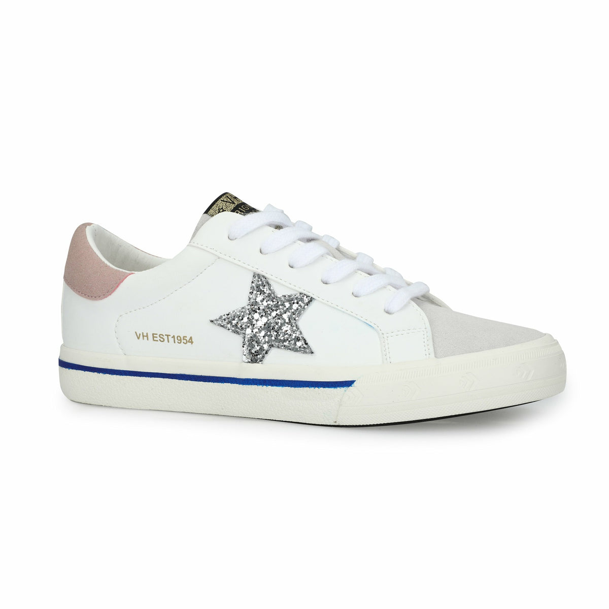 MIGHTY - SILVER GLITTER/ BLUE STRIPE | Vintage Havana Shoes