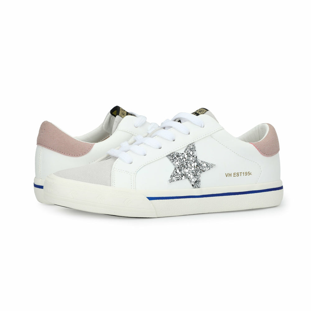MIGHTY - SILVER GLITTER/ BLUE STRIPE | Vintage Havana Shoes
