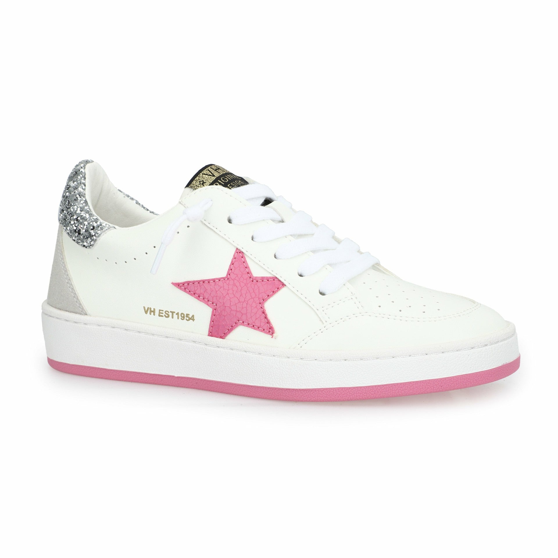 TAMMY - WHITE PINK GLITTER POP | Vintage Havana Shoes