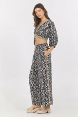 Animal Print Twist Front Top | Vintage Havana Clothing