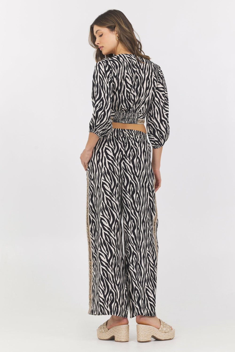 Animal Print Twist Front Top | Vintage Havana Clothing