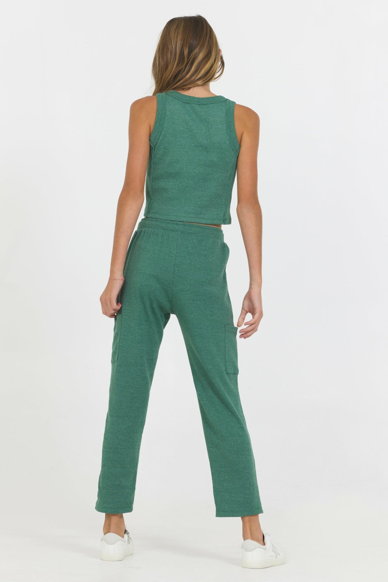 Hunter Green ‘Love’ Notch Rib Tank | Vintage Havana Clothing