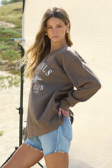 "Cowgirls Beach Club" Garment Dye Crewneck | Vintage Havana Clothing