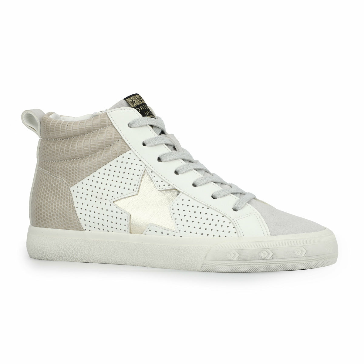 HAILEY - WHITE/TAUPE PEBBLED MULTI | Vintage Havana Shoes