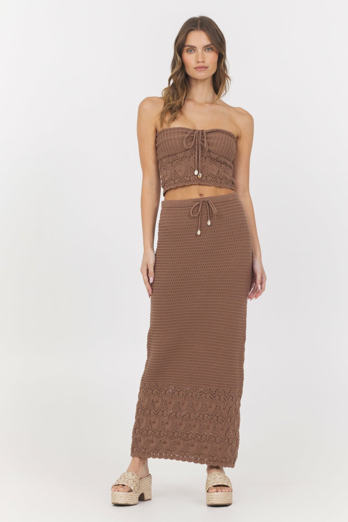 Pecan Tube Top + Skirt 2-Piece Set | Vintage Havana Clothing