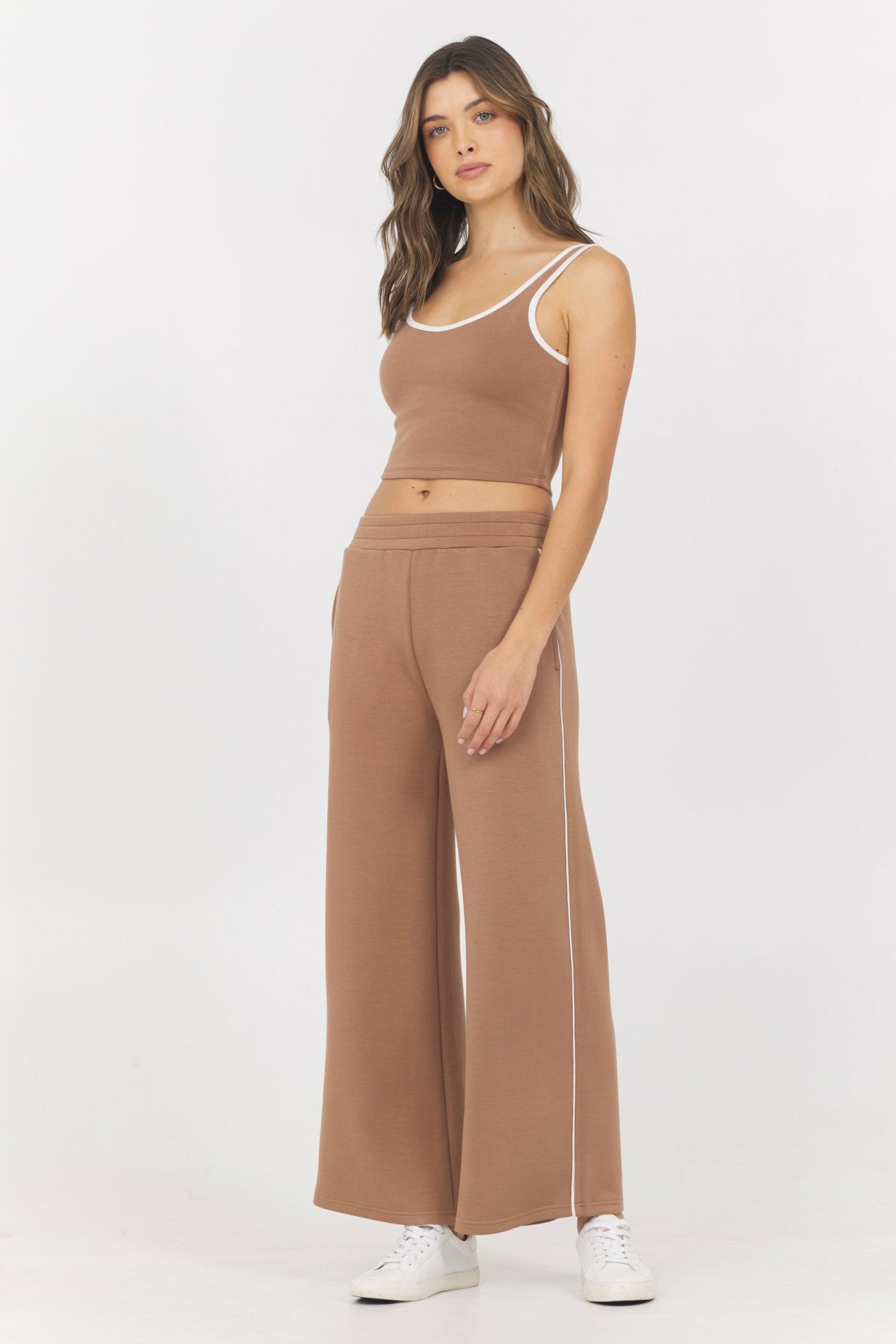 Cloud Wide Leg Pant + Quarter Zip 2-Piece Set | Vintage Havana Clothing