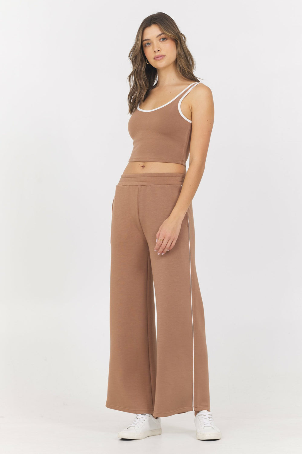 Cloud Wide Leg Pant + Quarter Zip 2-Piece Set | Vintage Havana Clothing